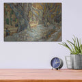 'The Large Plane Trees (Road Menders At Saint-Rémy) 1889' by Vincent Van Gogh – Metal Wall Art, 16x12 room view