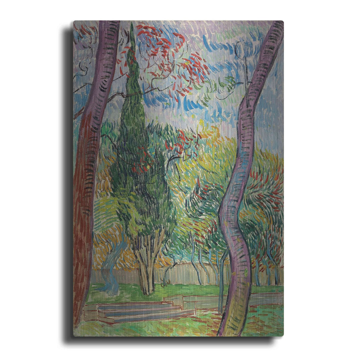 'Parc De L'Hôpital Saint-Paul' by Vincent Van Gogh – Metal Wall Art