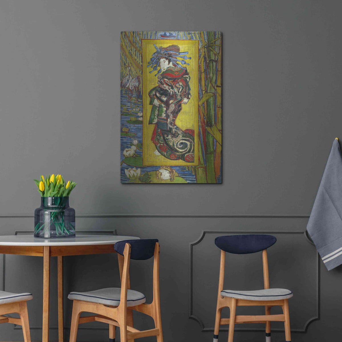 'Courtesan- After Eisen' by Vincent Van Gogh – Metal Wall Art, 24x36 room view