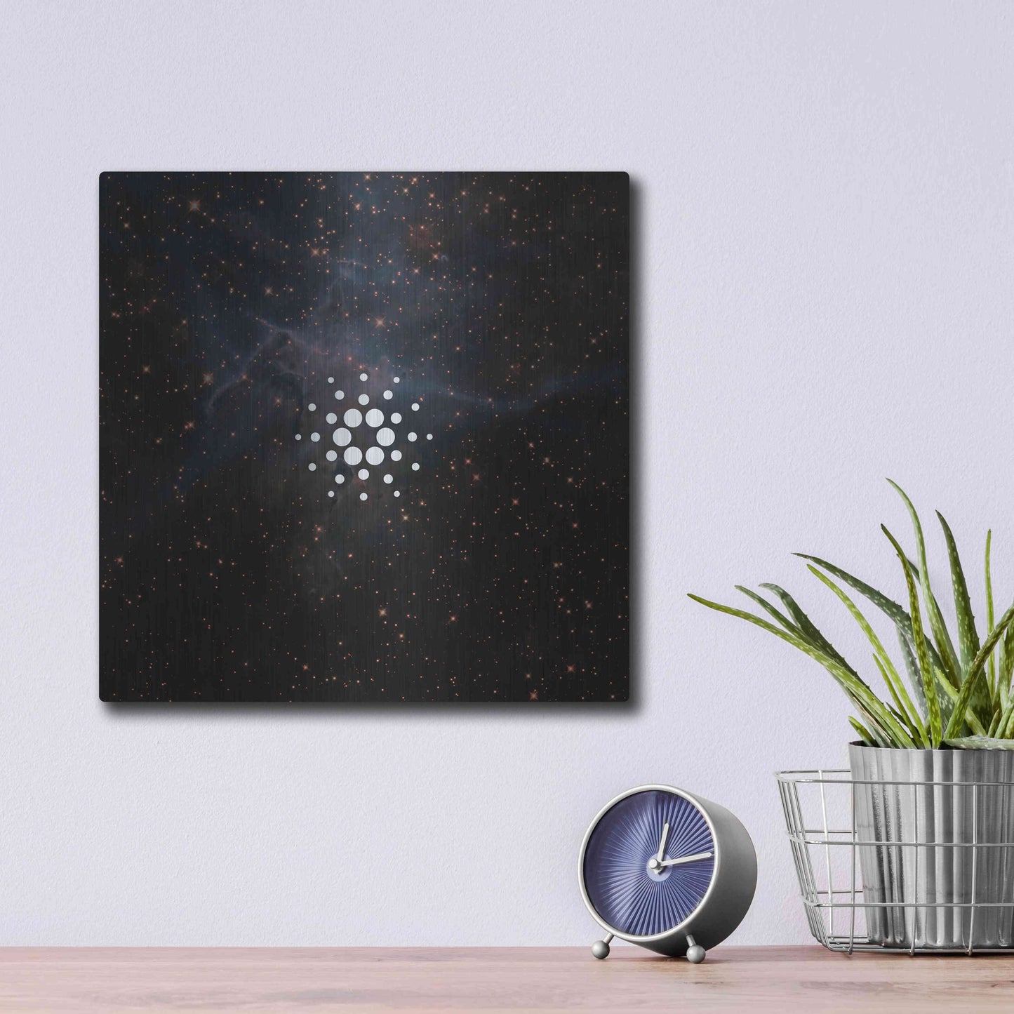 Luxe Metal Art 'Constellation Cardano' by Epic Portfolio, Metal Wall Art,12x12