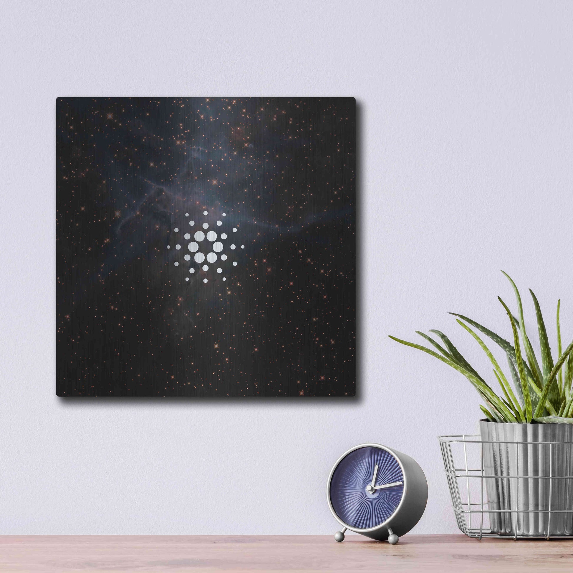 Luxe Metal Art 'Constellation Cardano' by Epic Portfolio, Metal Wall Art,12x12