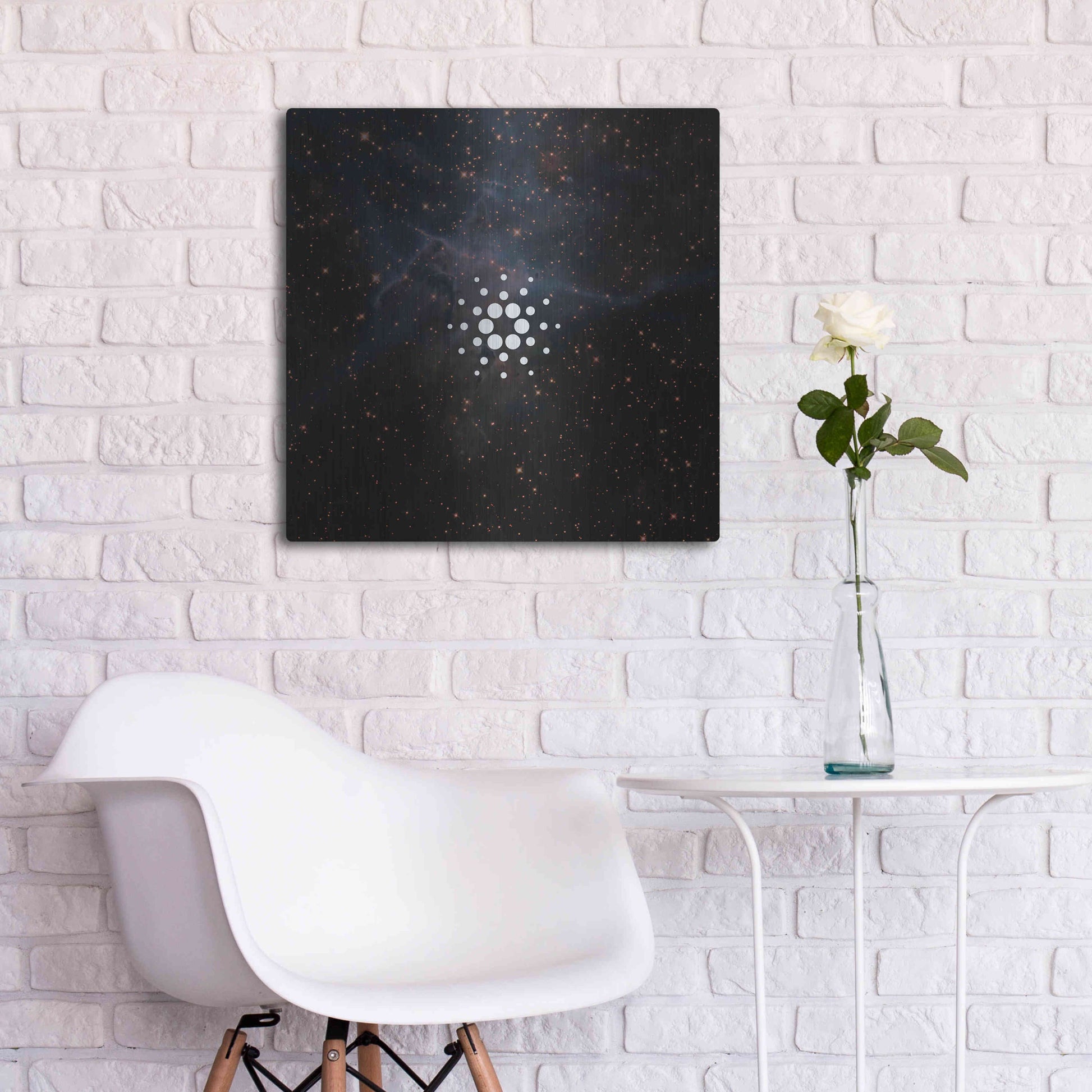 Luxe Metal Art 'Constellation Cardano' by Epic Portfolio, Metal Wall Art,24x24