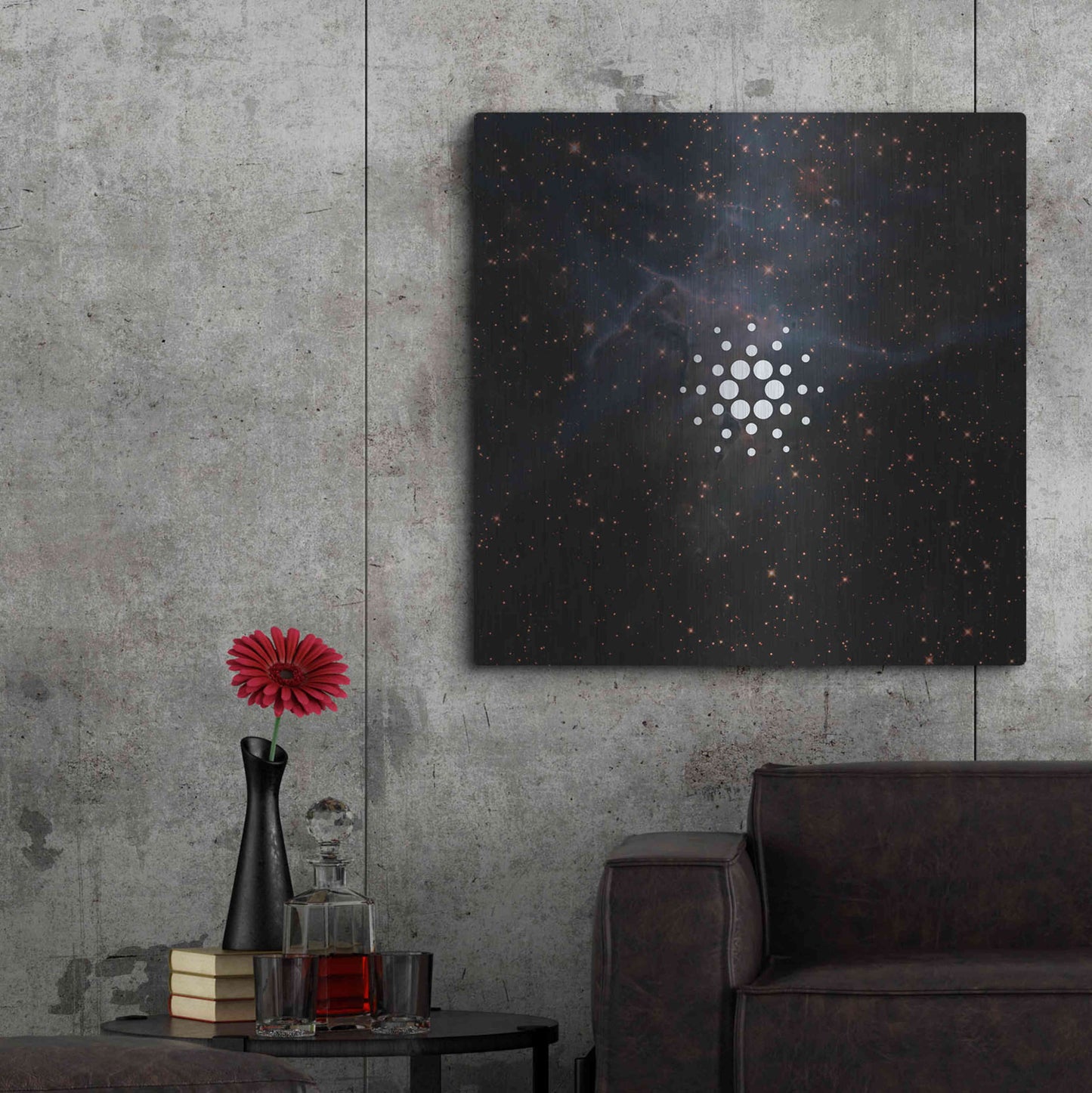 Luxe Metal Art 'Constellation Cardano' by Epic Portfolio, Metal Wall Art,36x36