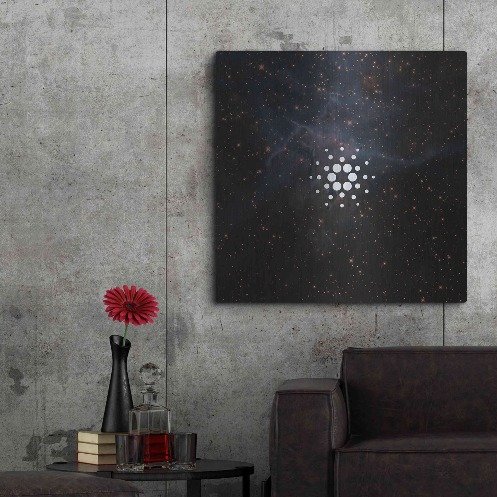 Luxe Metal Art 'Constellation Cardano' by Epic Portfolio, Metal Wall Art,36x36