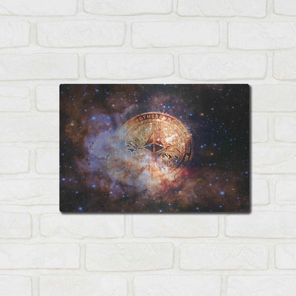 Luxe Metal Art 'Ethereum Nebula' by Epic Portfolio, Metal Wall Art,16x12