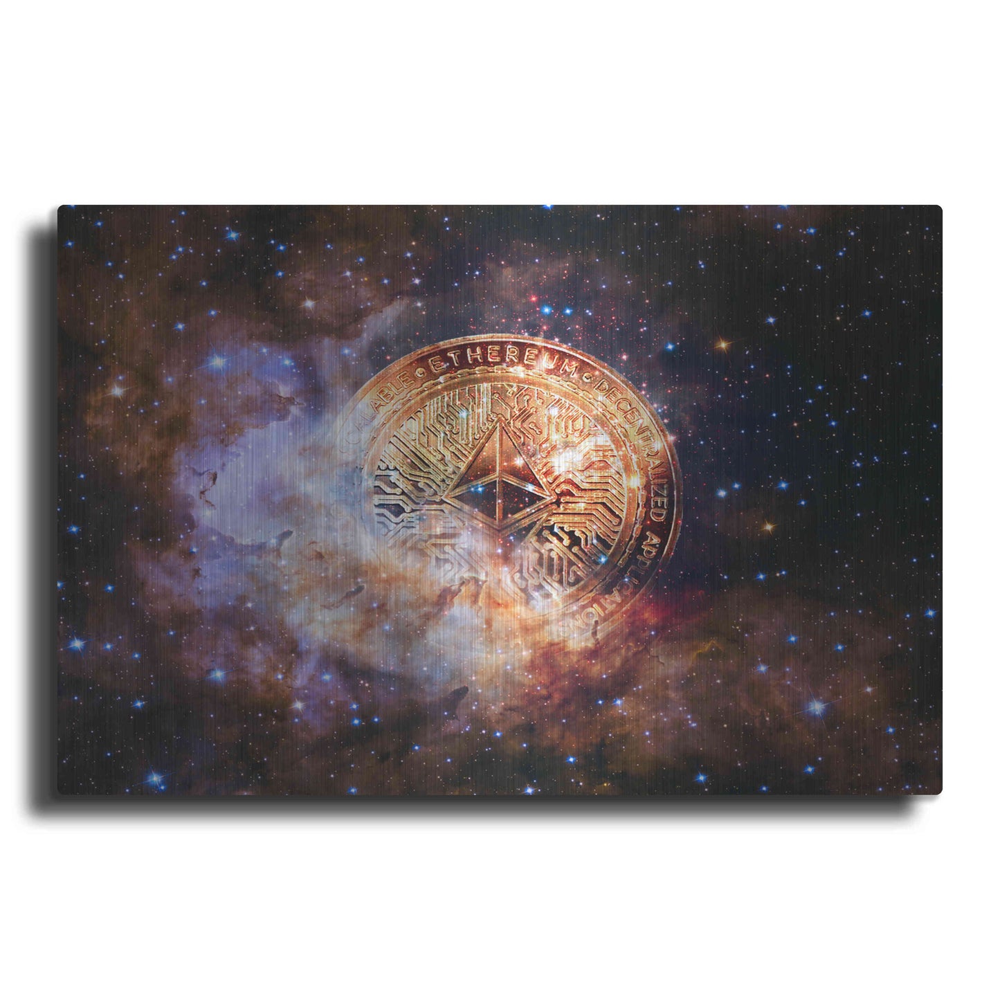 Luxe Metal Art 'Ethereum Nebula' by Epic Portfolio, Metal Wall Art