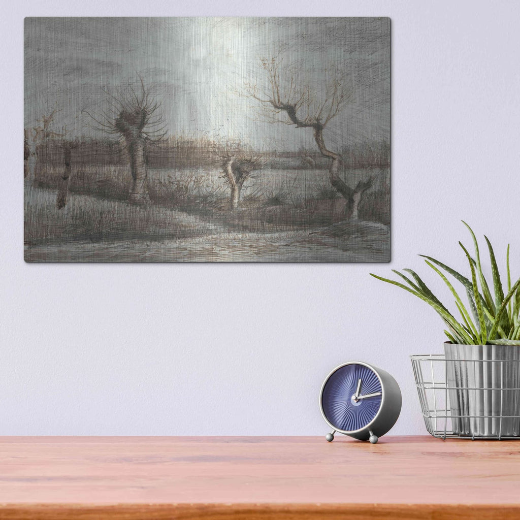 'Tetards (Pollards)' by Vincent Van Gogh – Metal Wall Art, 16x12 room view