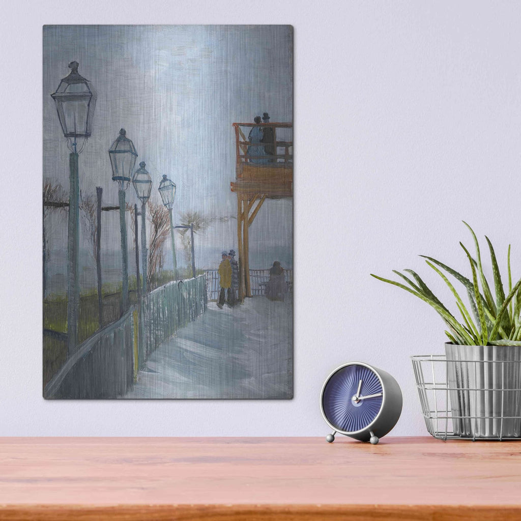 'Terrace And Observation Deck At The Moulin De Blute-Fin' by Vincent Van Gogh – Metal Wall Art, 12x16 room view