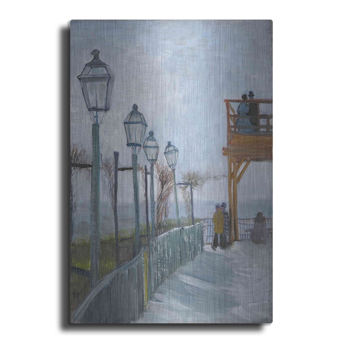 'Terrace And Observation Deck At The Moulin De Blute-Fin' by Vincent Van Gogh – Metal Wall Art