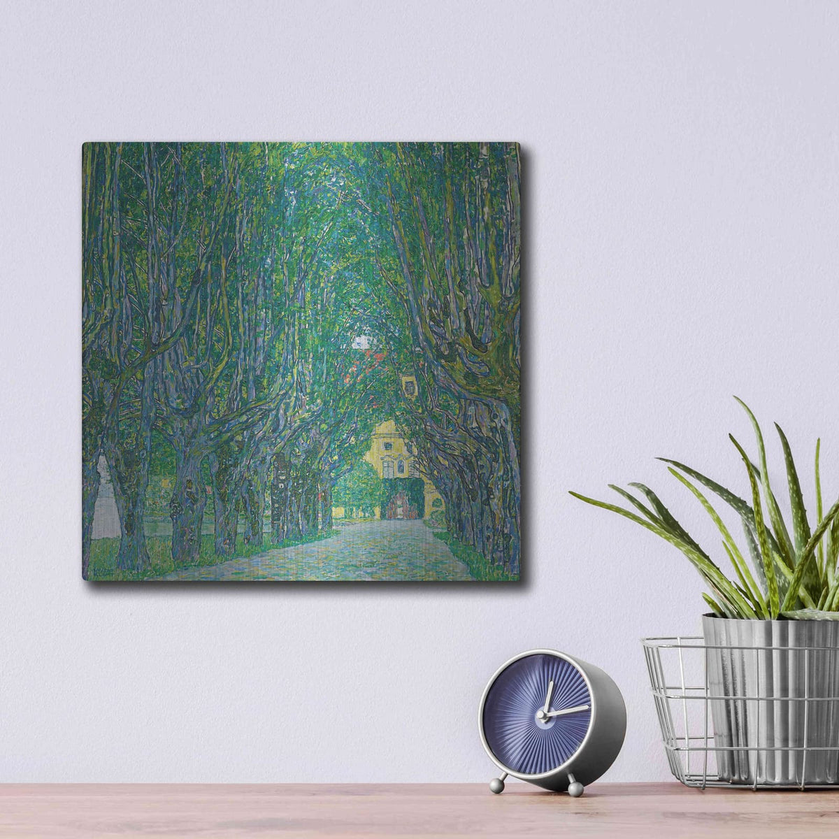 'Avenue To Kammer Castle' by Gustav Klimt – Metal Wall Art, 12x12 room view