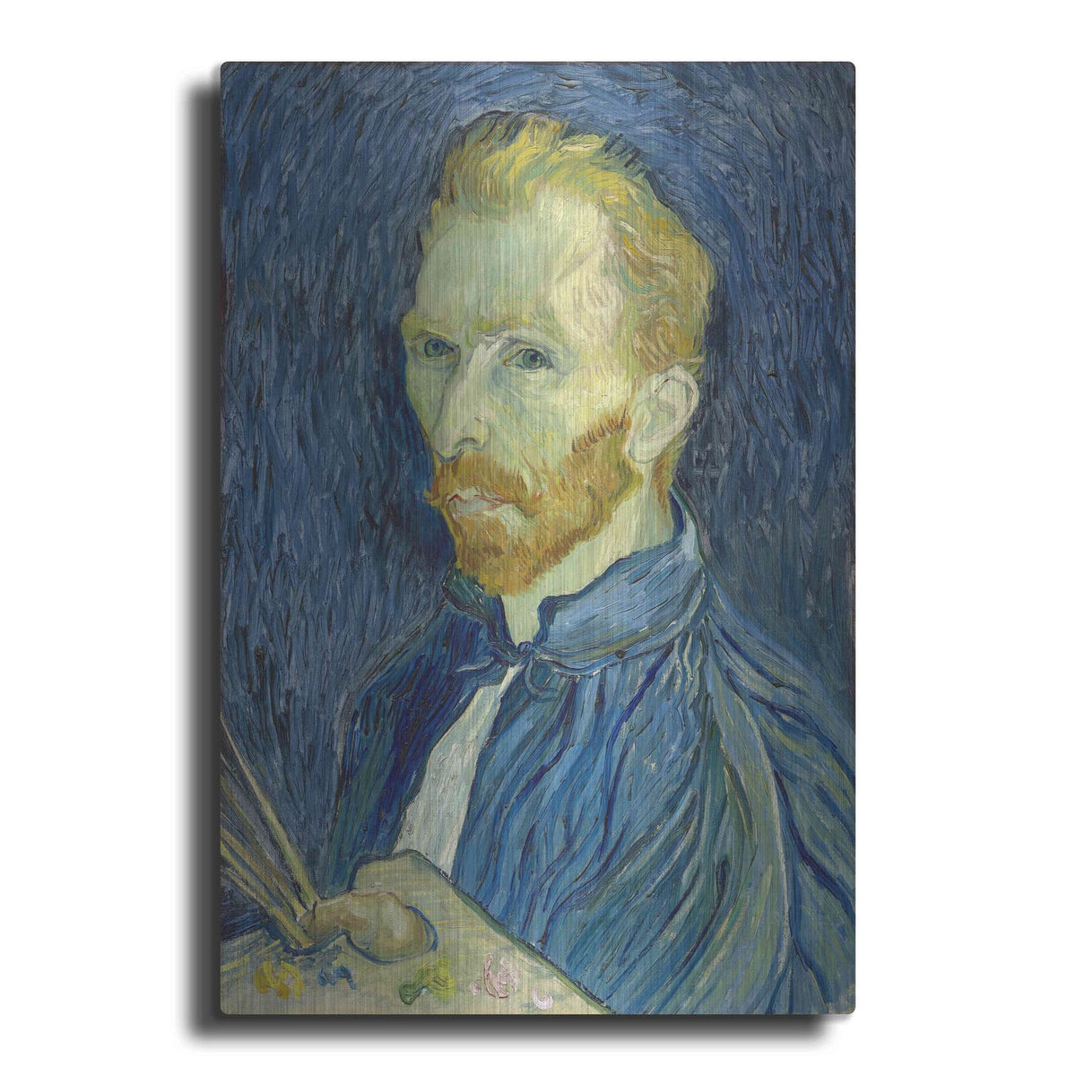 'Self-Portrait 1889' by Vincent Van Gogh – Metal Wall Art