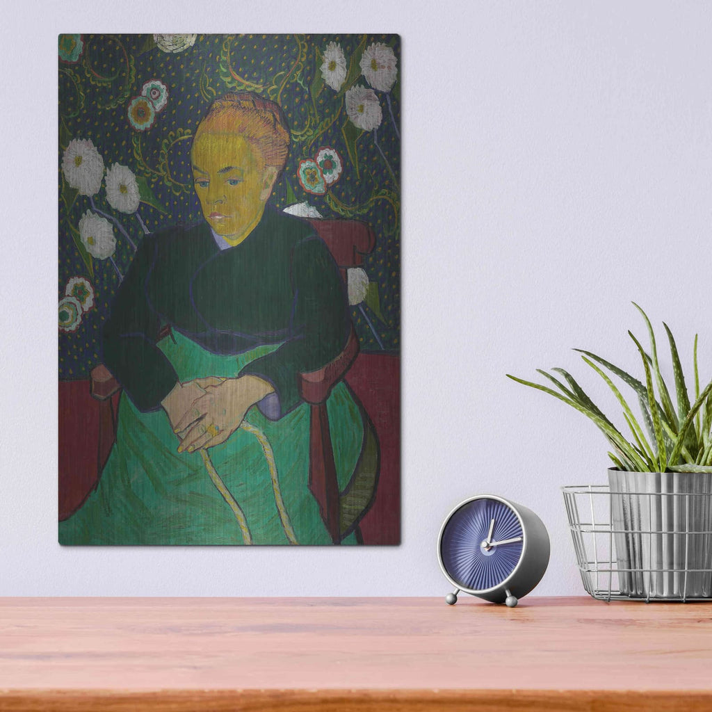'Madame Roulin Rocking The Cradle' by Vincent Van Gogh – Metal Wall Art, 12x16 room view