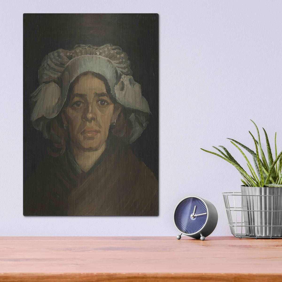 'Head Of A Woman 3' by Vincent Van Gogh – Metal Wall Art, 12x16 room view