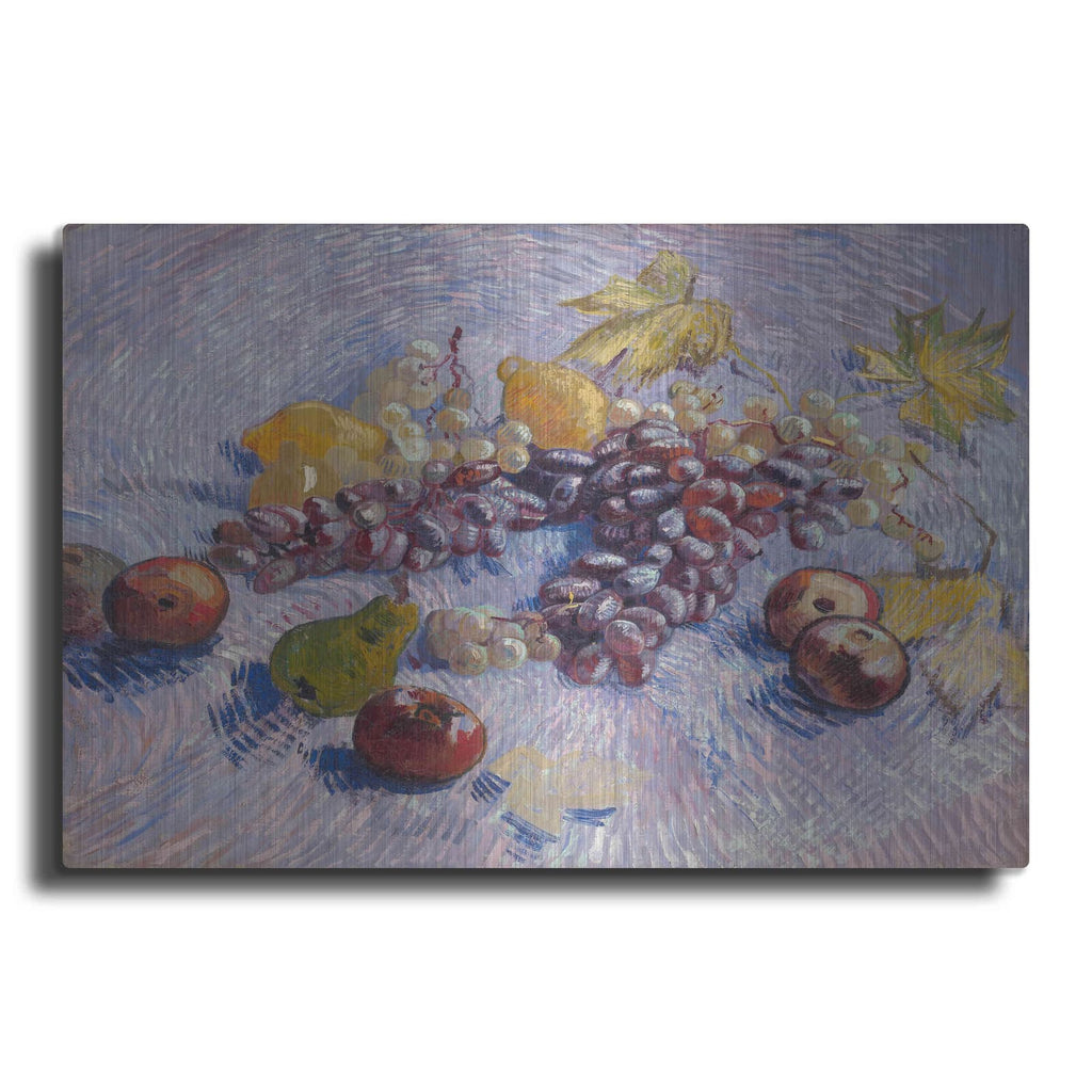 'Graper, Lemons Pears And Apples 1887' by Vincent Van Gogh – Metal Wall Art