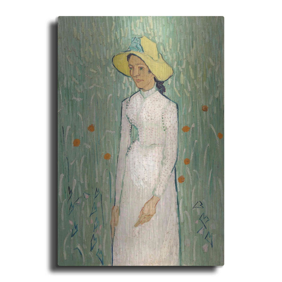 'Girl In White' by Vincent Van Gogh – Metal Wall Art