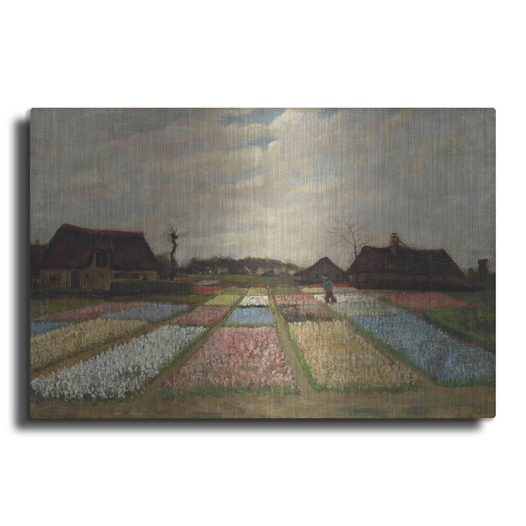 'Flower Beds In Holland' by Vincent Van Gogh – Metal Wall Art
