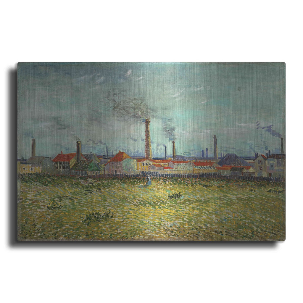 'Factories At Clichy' by Vincent Van Gogh – Metal Wall Art