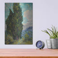 'Cypresses' by Vincent Van Gogh – Metal Wall Art, 12x16 room view