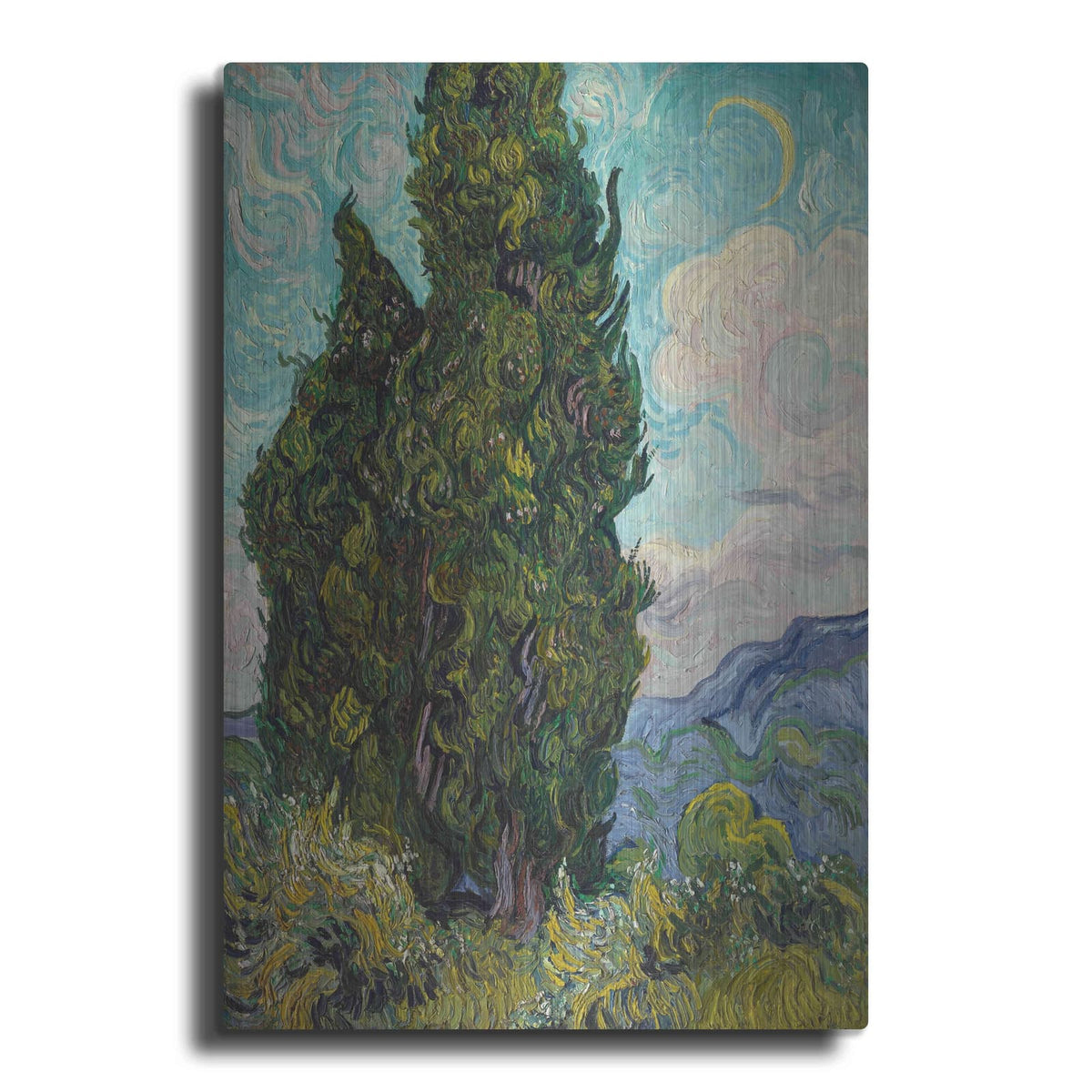 'Cypresses' by Vincent Van Gogh – Metal Wall Art