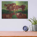 'Cows' by Vincent Van Gogh – Metal Wall Art, 16x12 room view