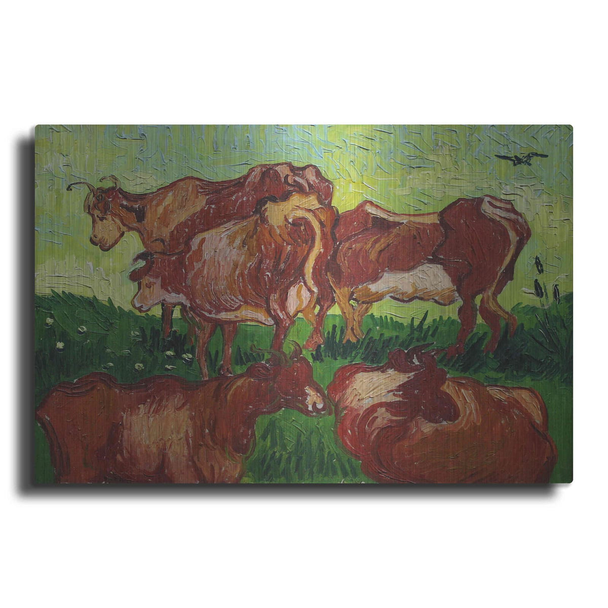 'Cows' by Vincent Van Gogh – Metal Wall Art
