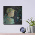 'Adeline Ravoux 1890' by Vincent Van Gogh – Metal Wall Art, 12x12 room view