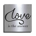 Luxe Metal Art 'Love Is The Answer' by Epic Portfolio, Metal Wall Art