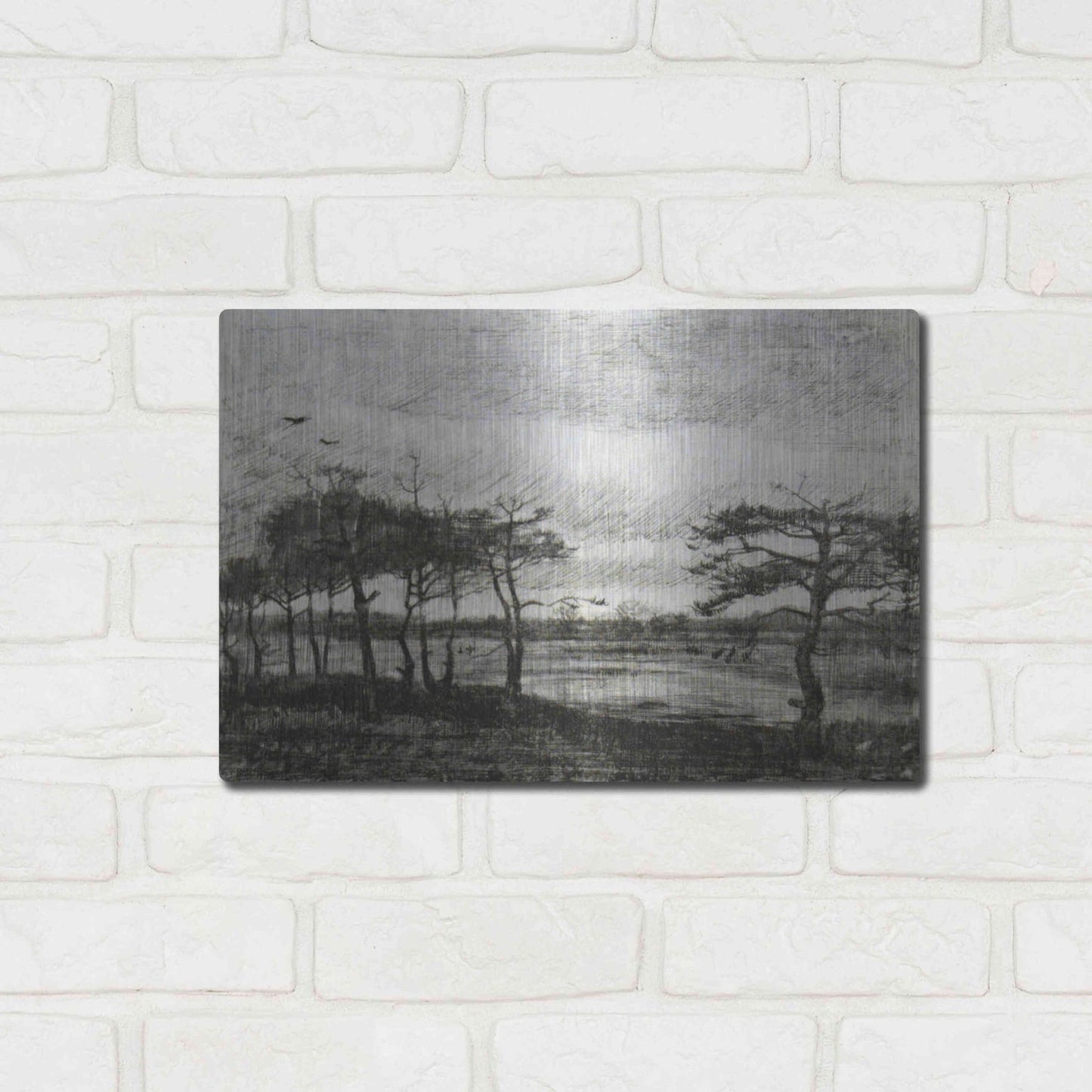 Luxe Metal Art 'Vincent Van Gogh 06' by Vincent Van Gogh, Metal Wall Art,16x12