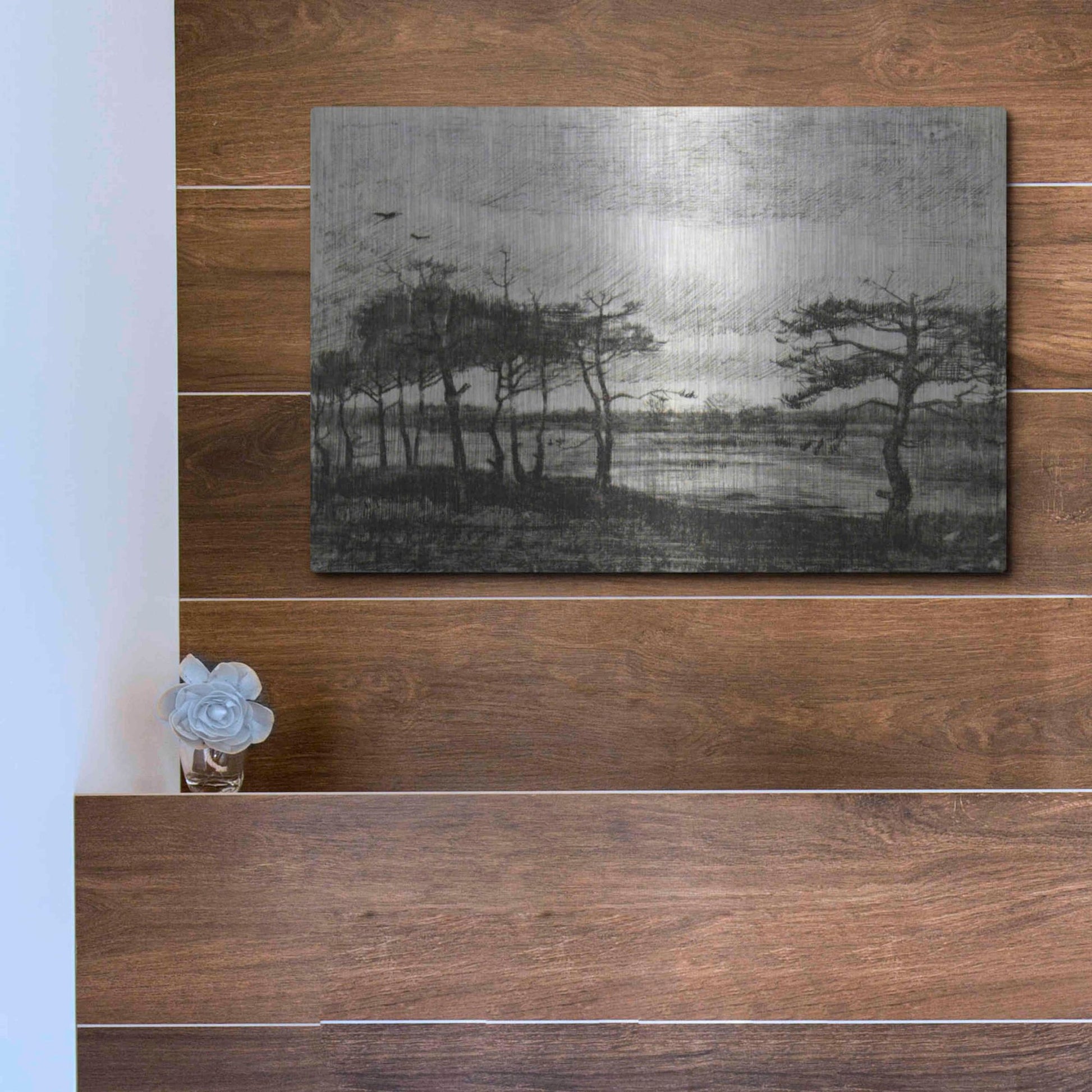 Luxe Metal Art 'Vincent Van Gogh 06' by Vincent Van Gogh, Metal Wall Art,16x12