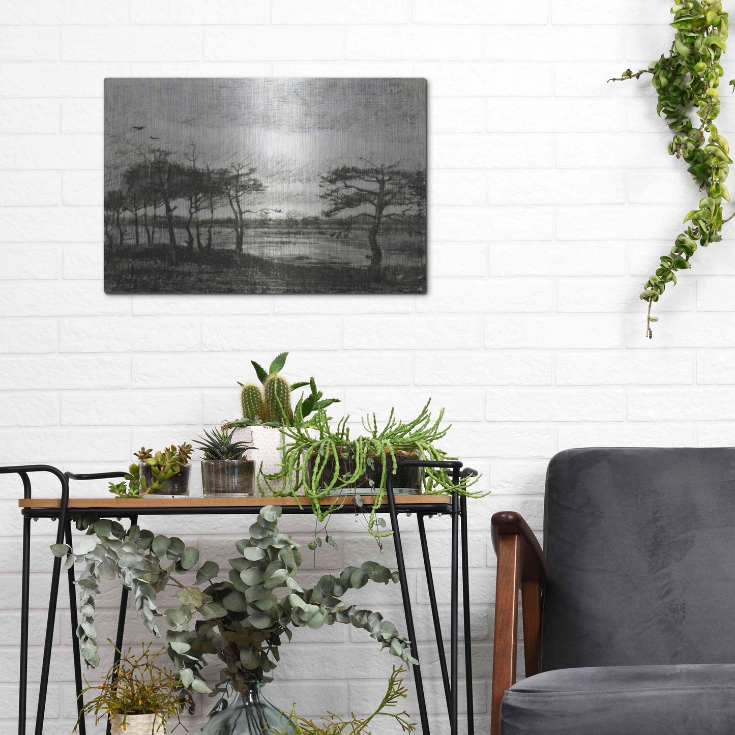 Luxe Metal Art 'Vincent Van Gogh 06' by Vincent Van Gogh, Metal Wall Art,16x12