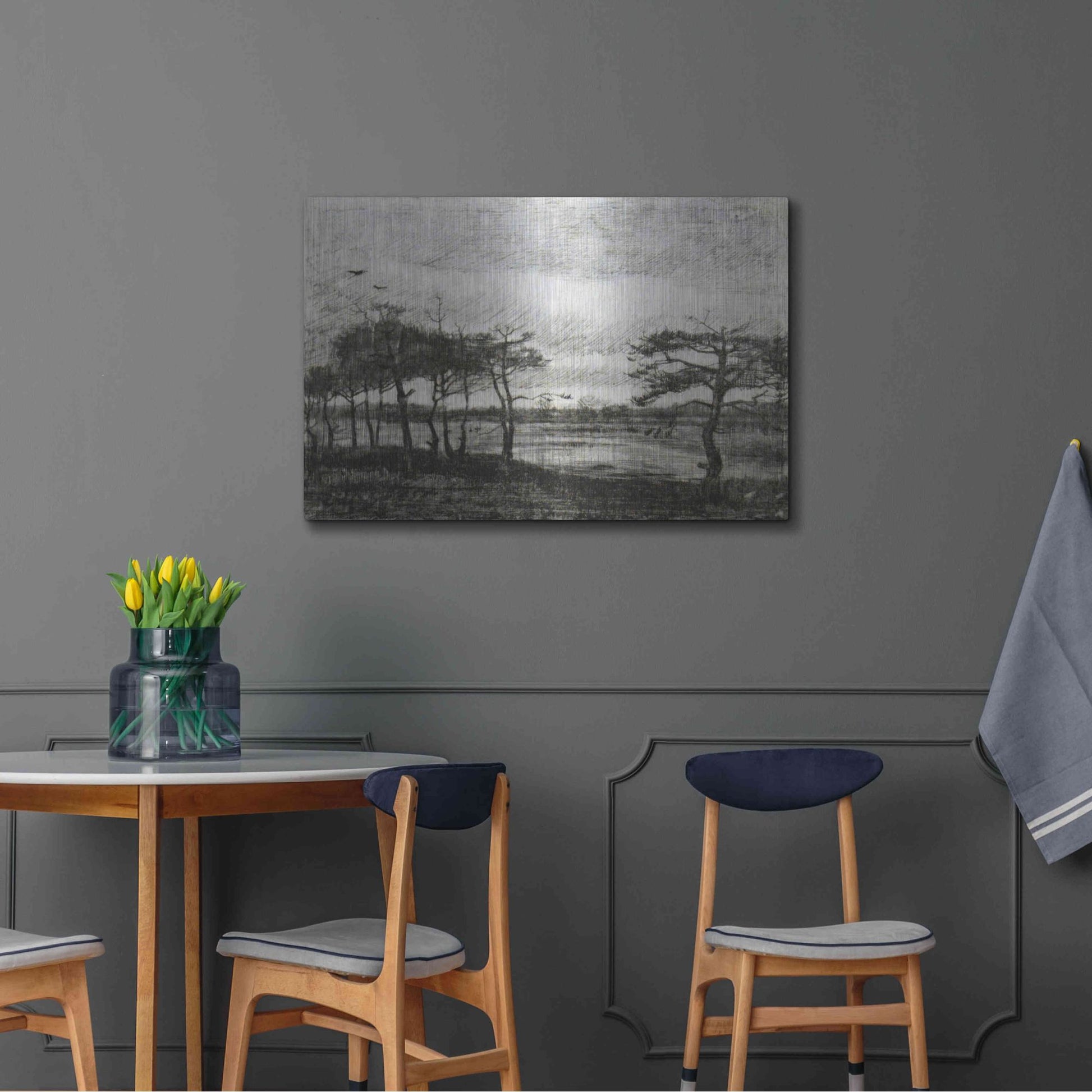 Luxe Metal Art 'Vincent Van Gogh 06' by Vincent Van Gogh, Metal Wall Art,36x24