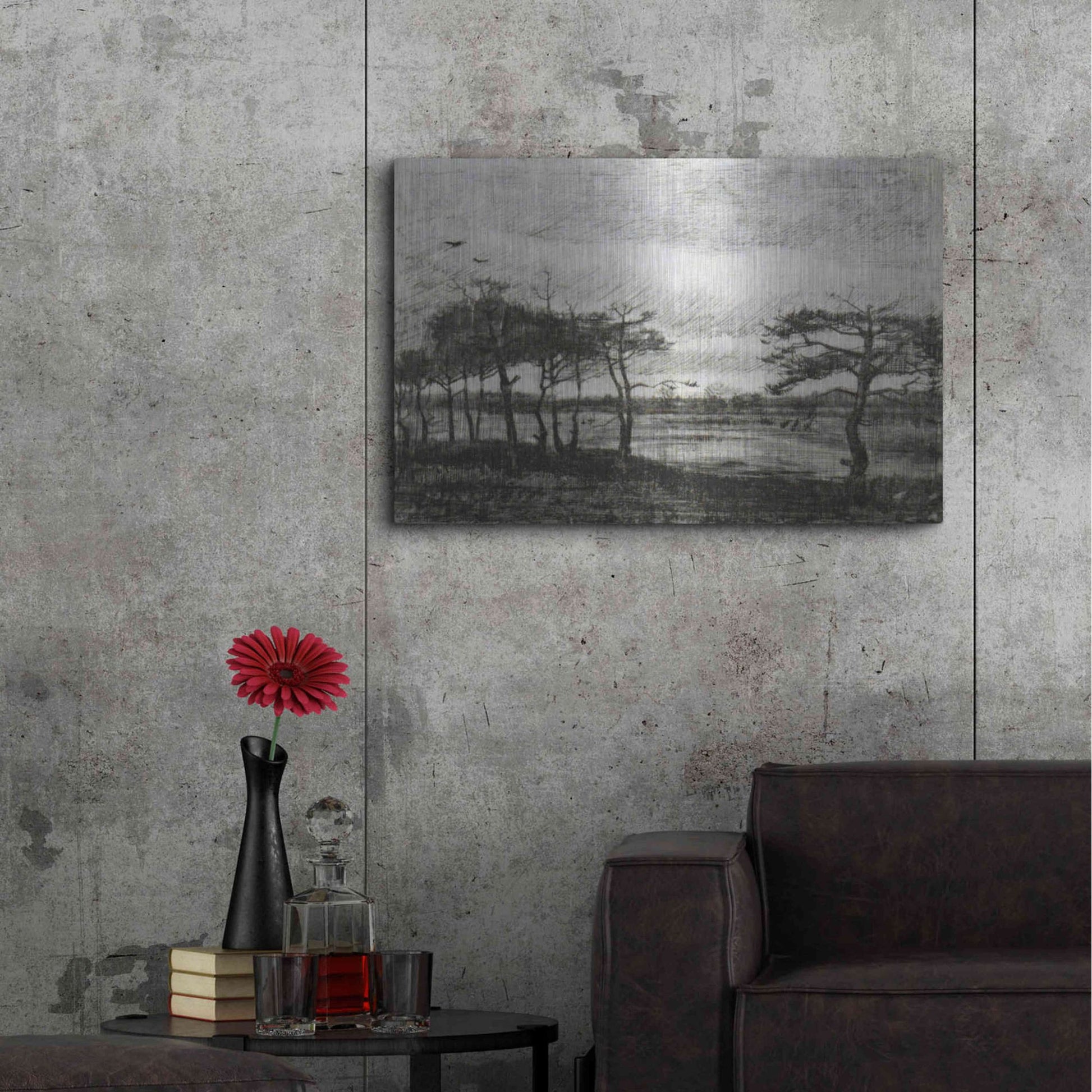 Luxe Metal Art 'Vincent Van Gogh 06' by Vincent Van Gogh, Metal Wall Art,36x24
