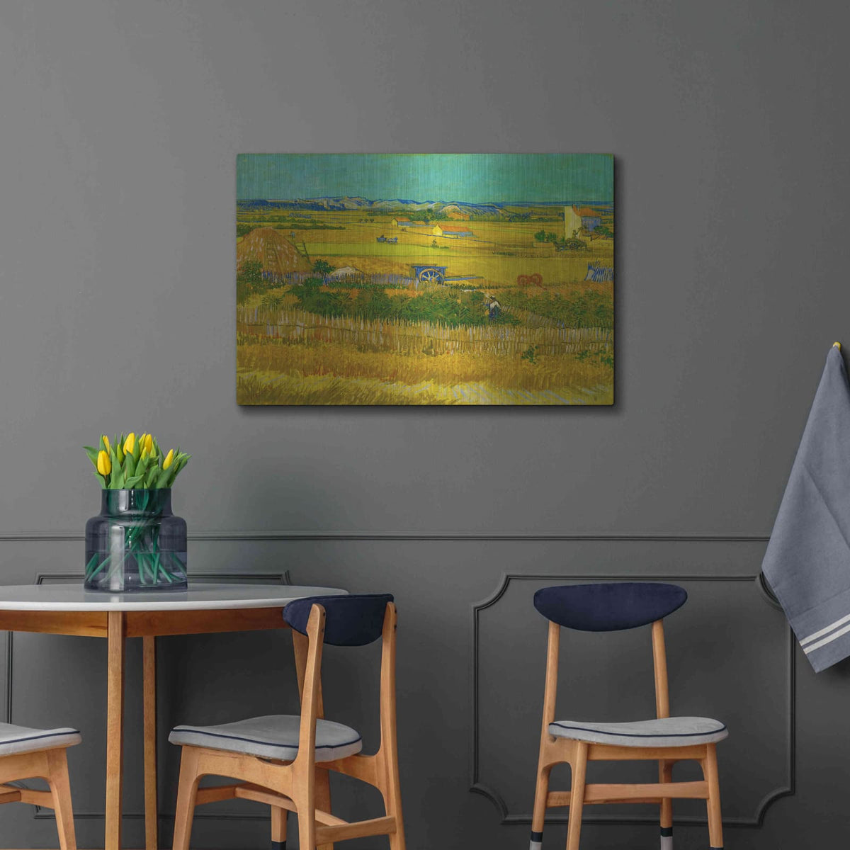 'De Oogst' by Vincent Van Gogh – Metal Wall Art, 36x24 room view