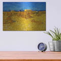 'Corn Harvest In Provence' by Vincent Van Gogh – Metal Wall Art, 16x12 room view