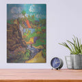 'Houses At Auvers' by Vincent Van Gogh – Metal Wall Art, 12x16 room view
