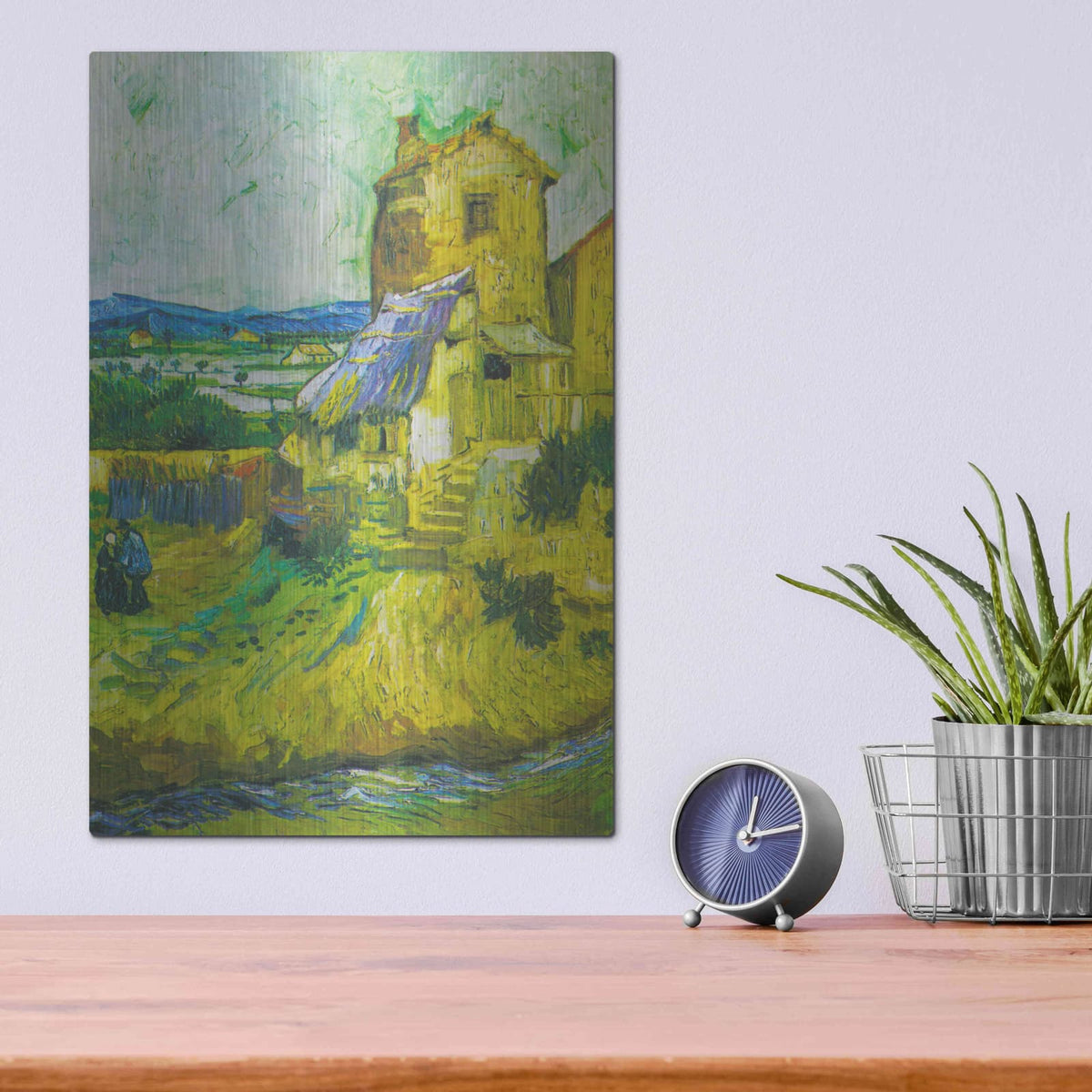 'The Old Mill' by Vincent Van Gogh – Metal Wall Art, 12x16 room view