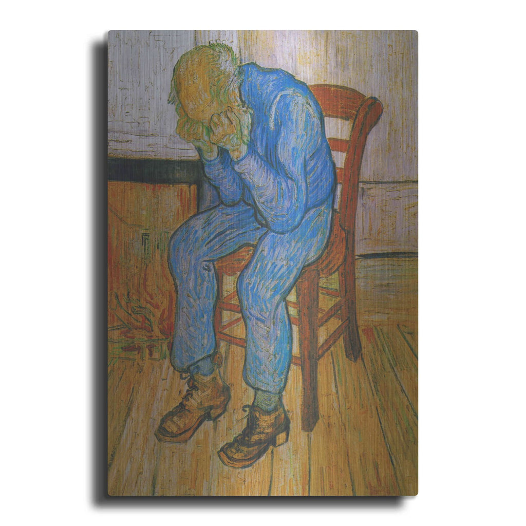 'Sorrowing Old Man' by Vincent Van Gogh – Metal Wall Art