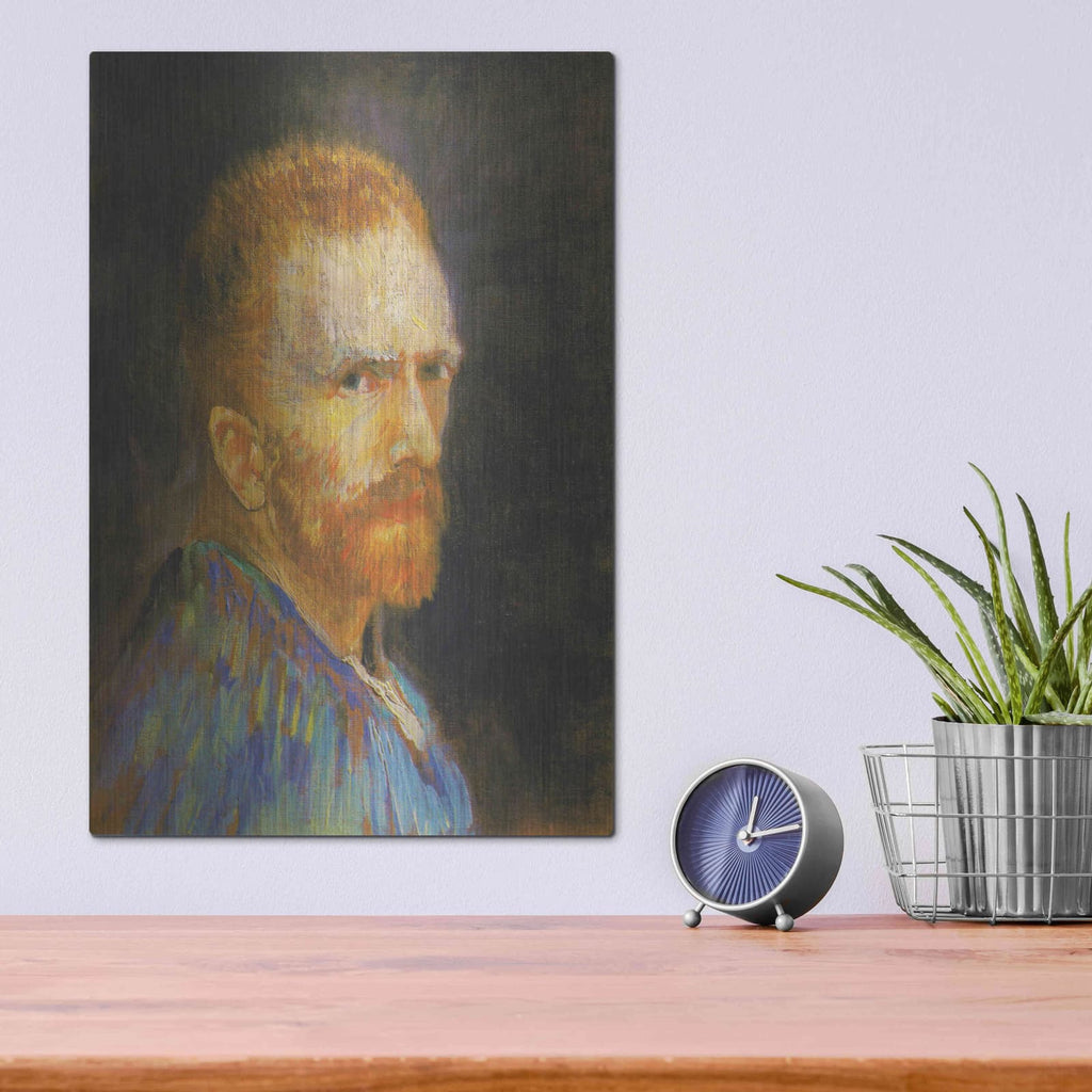 'Selbstbildnis X' by Vincent Van Gogh – Metal Wall Art, 12x16 room view