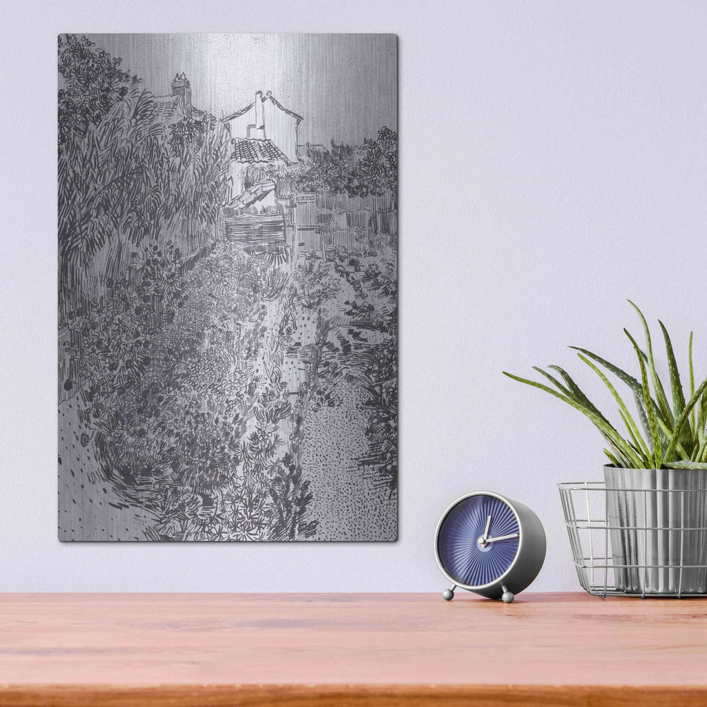 'Garden With Flowers' by Vincent Van Gogh – Metal Wall Art, 12x16 room view