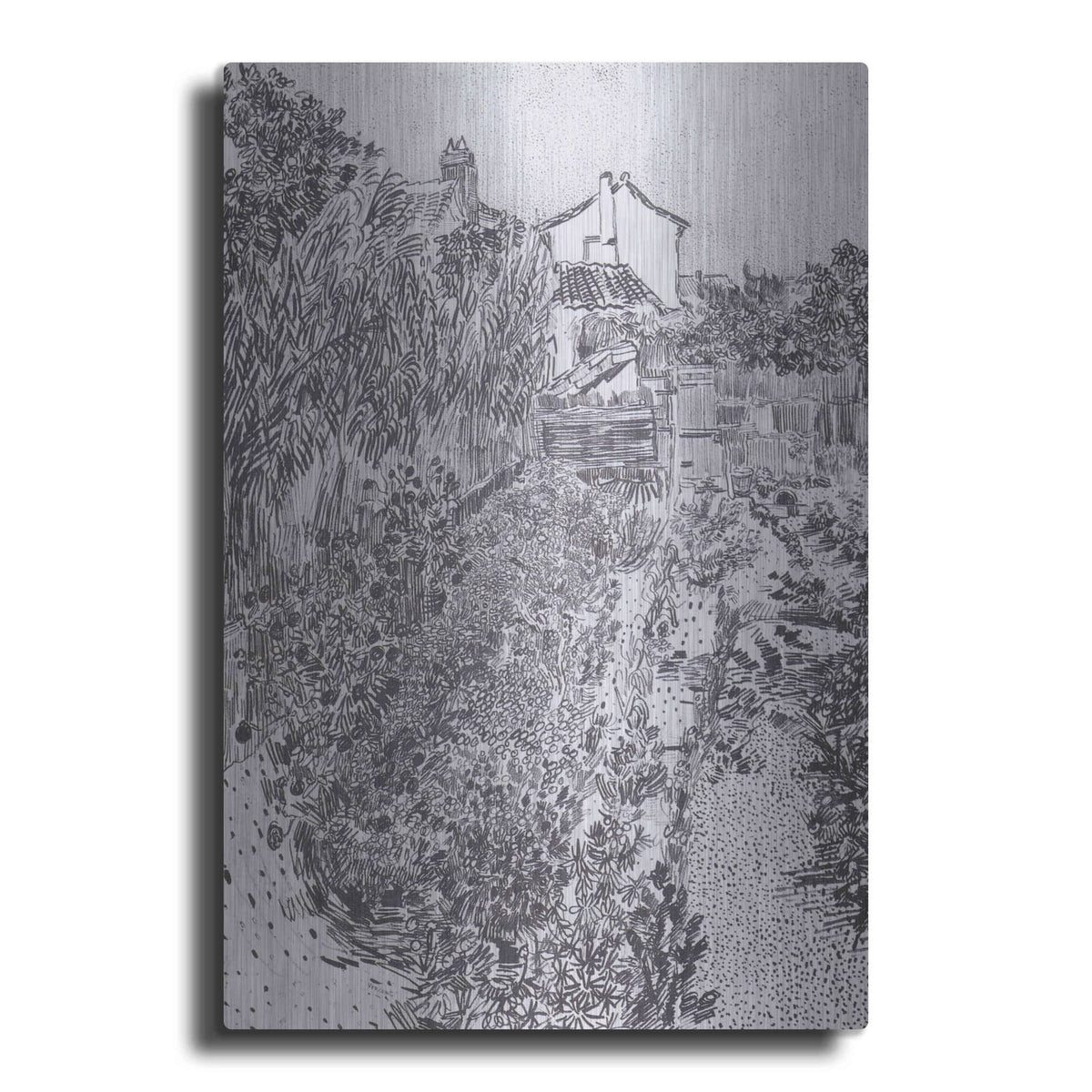 'Garden With Flowers' by Vincent Van Gogh – Metal Wall Art