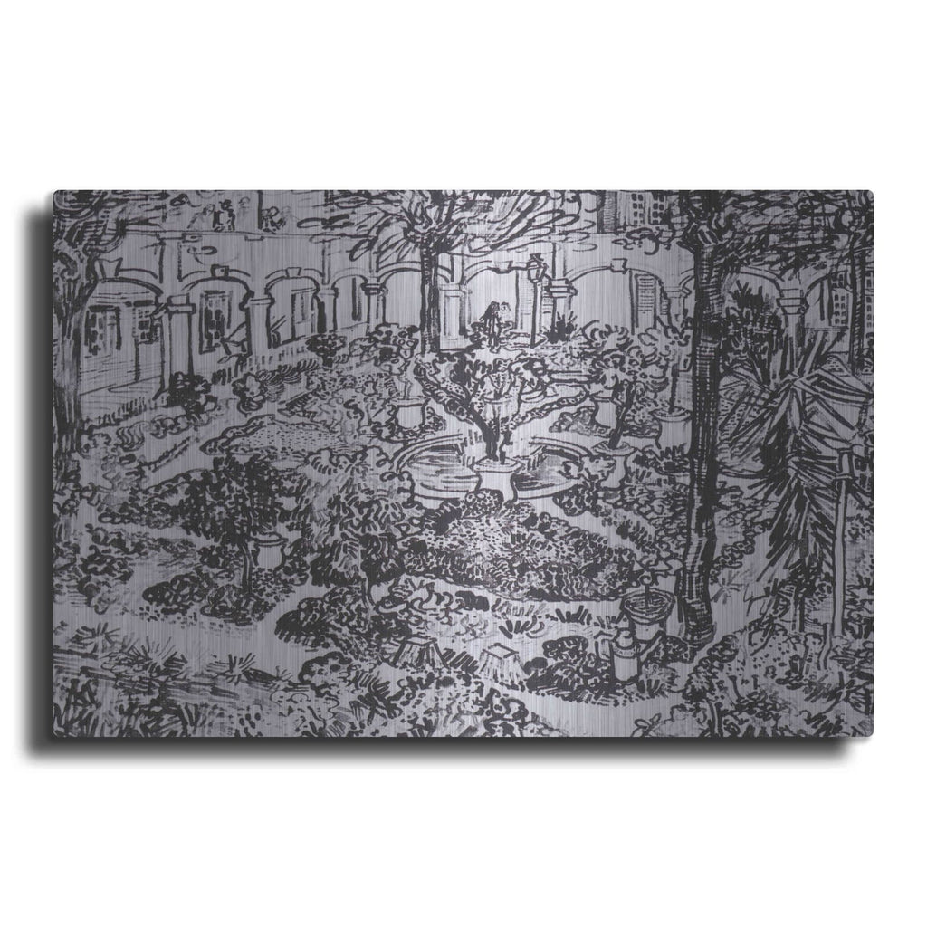 'Garden Of The Hospital In Arles' by Vincent Van Gogh – Metal Wall Art