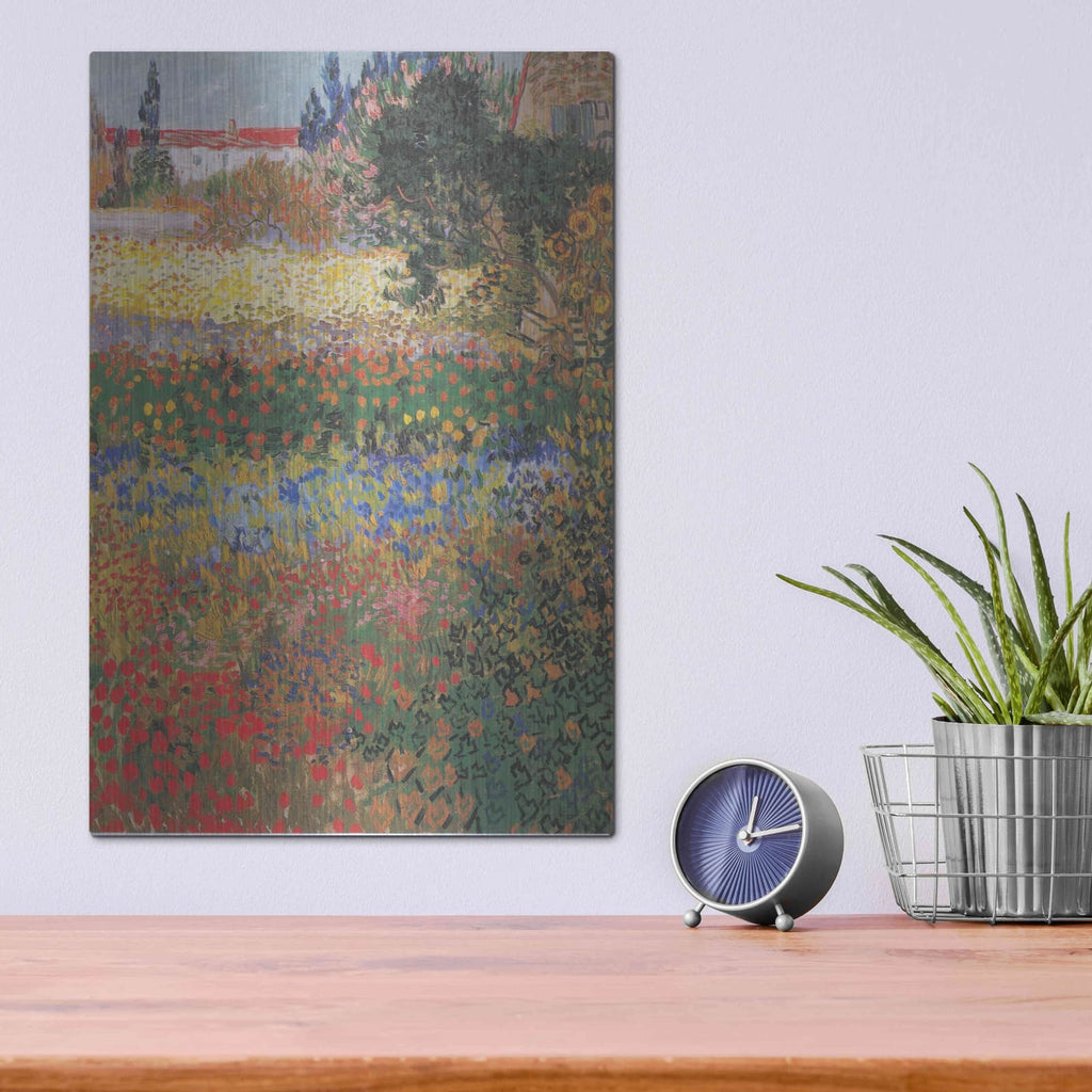 'Blumengarten' by Vincent Van Gogh – Metal Wall Art, 12x16 room view
