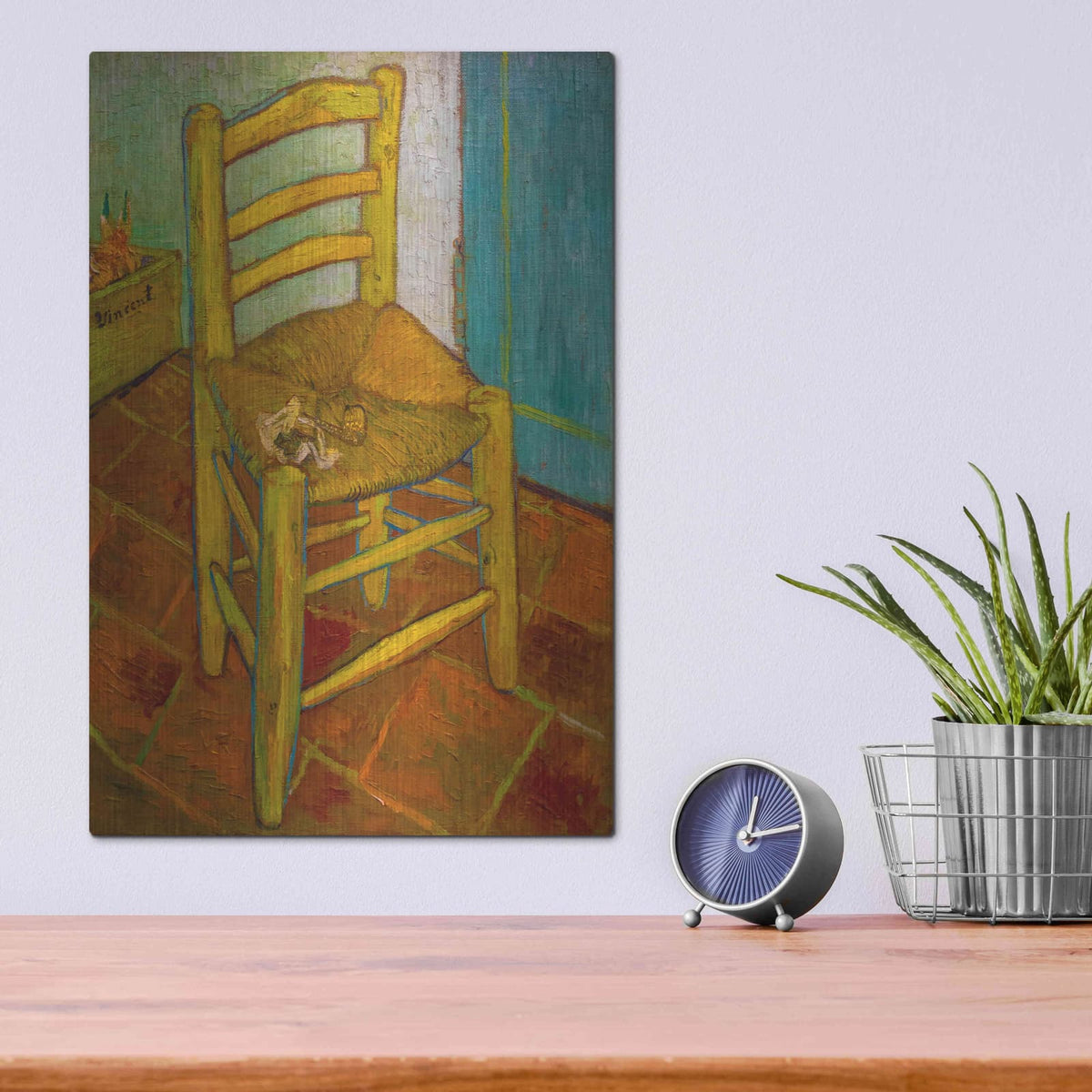 'Van Gogh'S Chair' by Vincent Van Gogh – Metal Wall Art, 12x16 room view