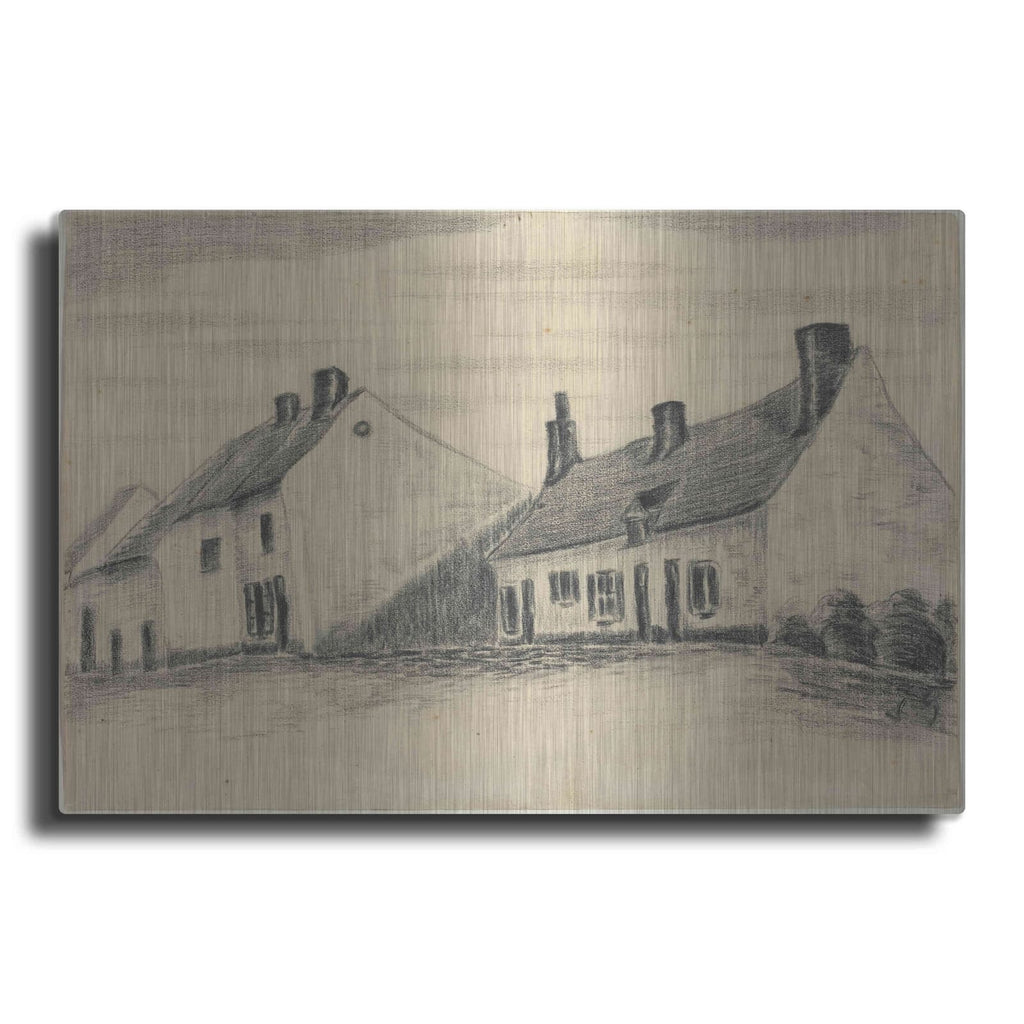 'The Zandmennik House' by Vincent Van Gogh – Metal Wall Art
