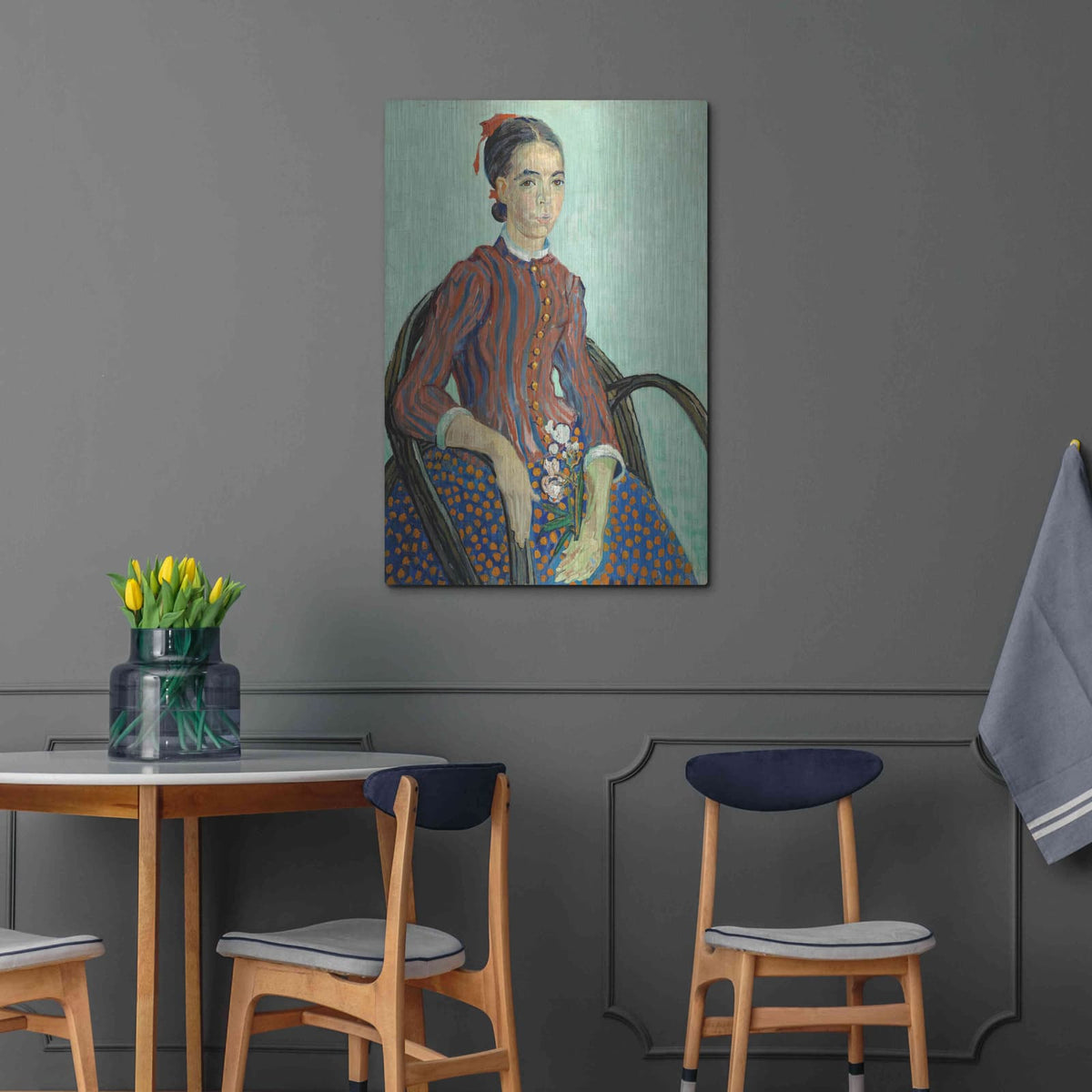 'La Mousme' by Vincent Van Gogh – Metal Wall Art, 24x36 room view