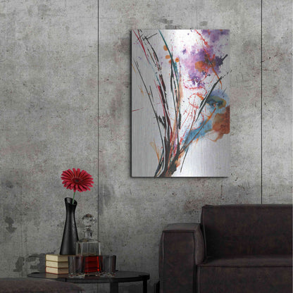 Luxe Metal Art 'Floral Explosion IV On White' by Jan Griggs, Metal Wall Art,24x36