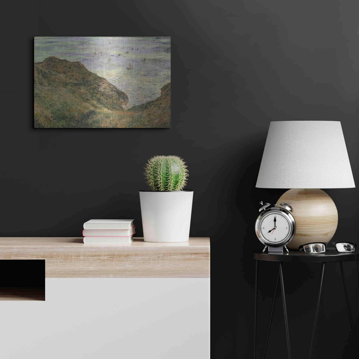 'View Over The Sea' by Claude Monet – Metal Wall Art, 24x16 room view
