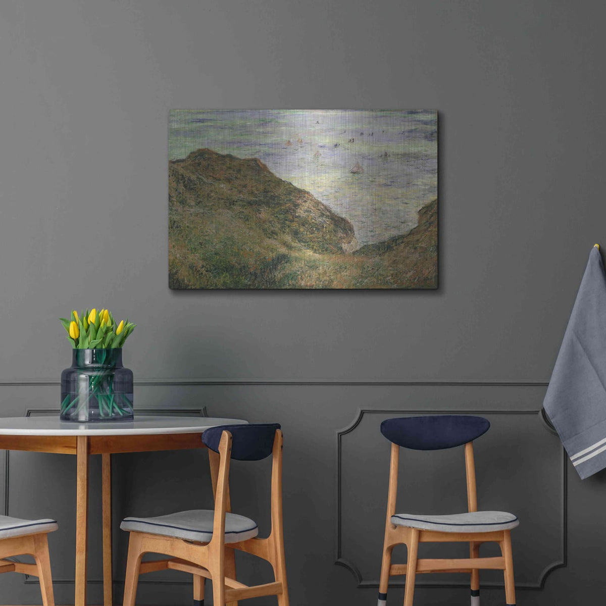 'View Over The Sea' by Claude Monet – Metal Wall Art, 36x24 room view