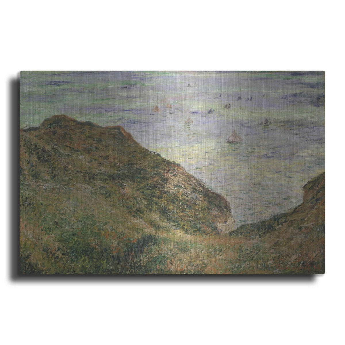 'View Over The Sea' by Claude Monet – Metal Wall Art