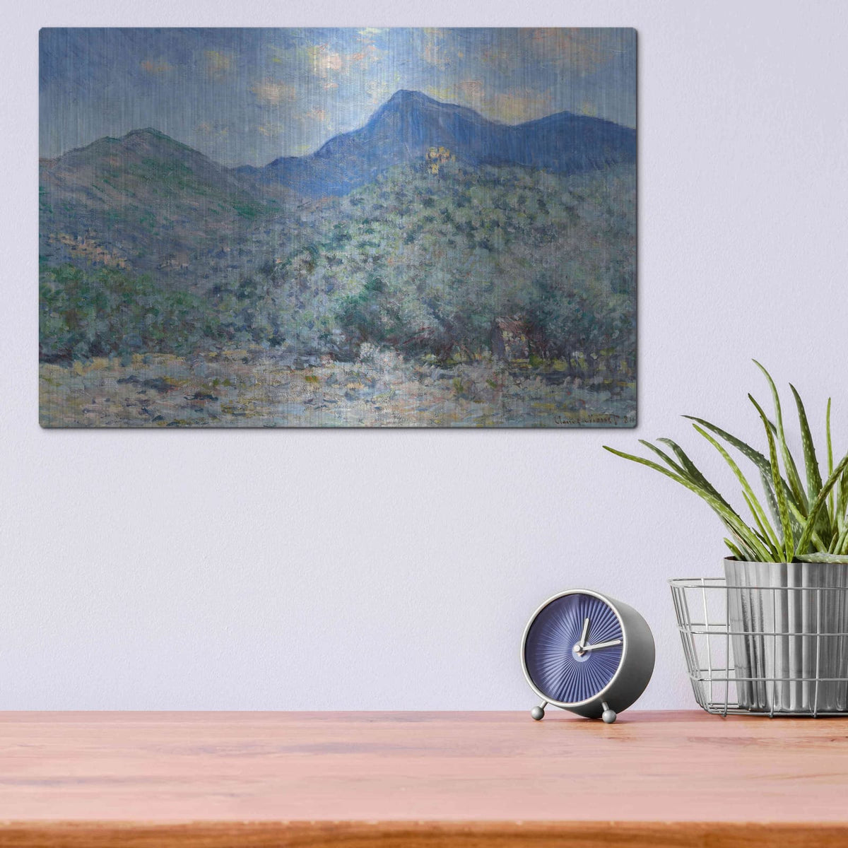 'Valle Buona, Near Bordighera' by Claude Monet – Metal Wall Art, 16x12 room view